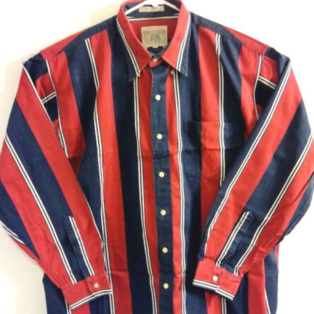 John Ashford Sport Mens Sz XL  Button Front Shirt